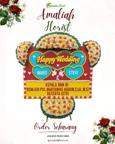 Karangan Papan Bunga Pernikahan di Tagalaya